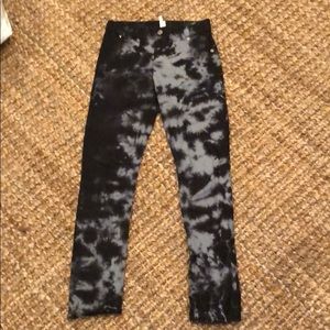 So low black tie dye comfy jeggings size M
